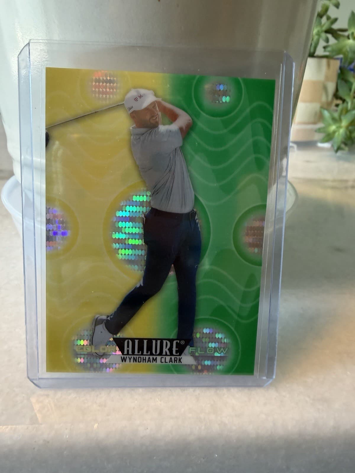 2026 Upper Deck Allure Golf Wyndham Clark Spectrum Yellow Green Color Flow 19/99