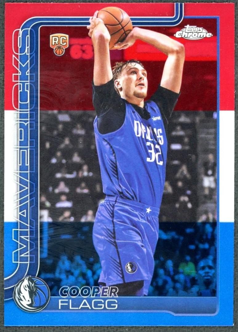 2025-26 Topps Chrome Cooper Flagg Rookie Red White Blue #251