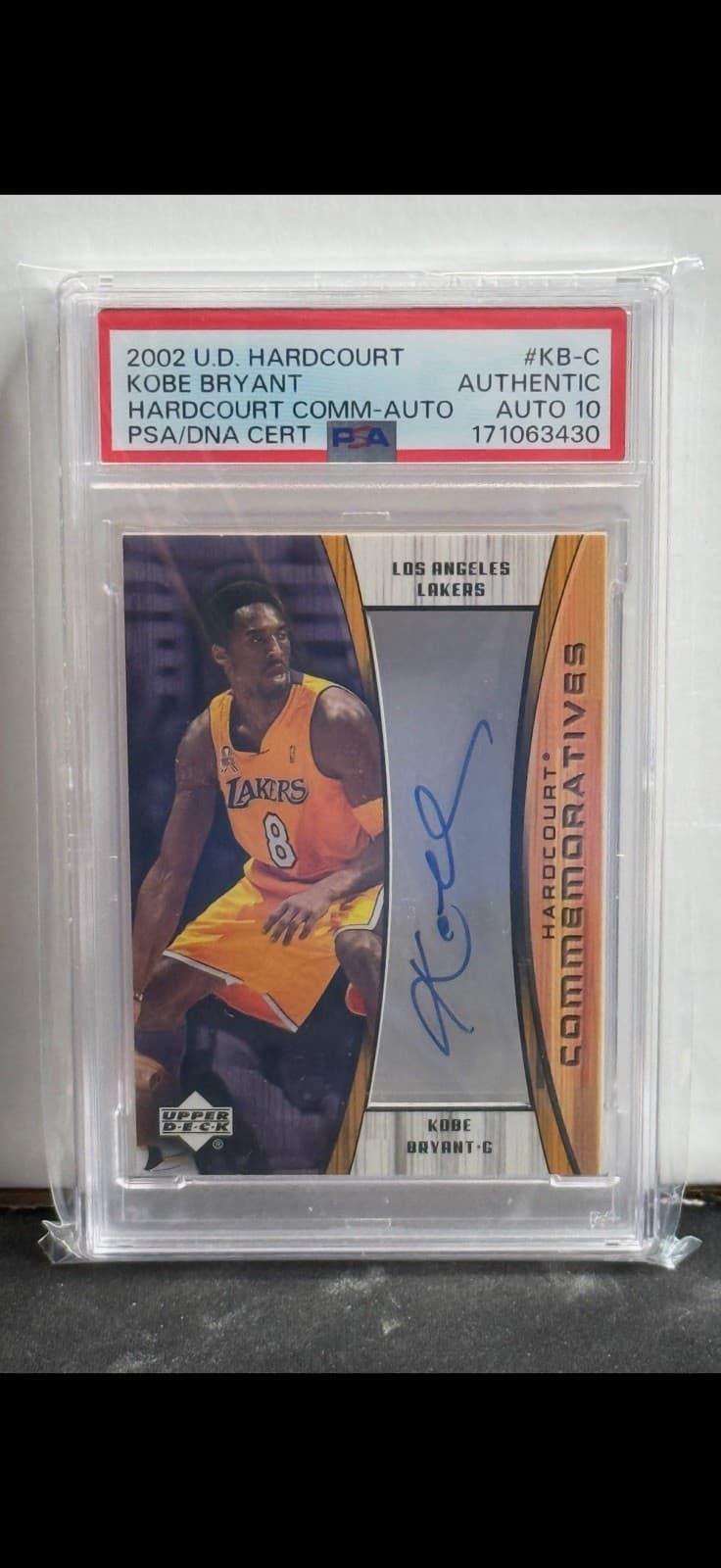 2002 Upper Deck Hardcourt Kobe Bryant #KB-C Hardcourt Commemoratives Auto