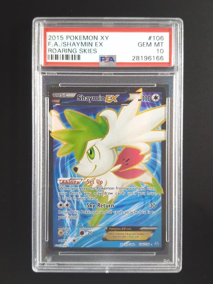2015 Pokemon XY Roaring Skies SHAYMIN EX Full Art Holo Ultra Rare 106/108 PSA 10