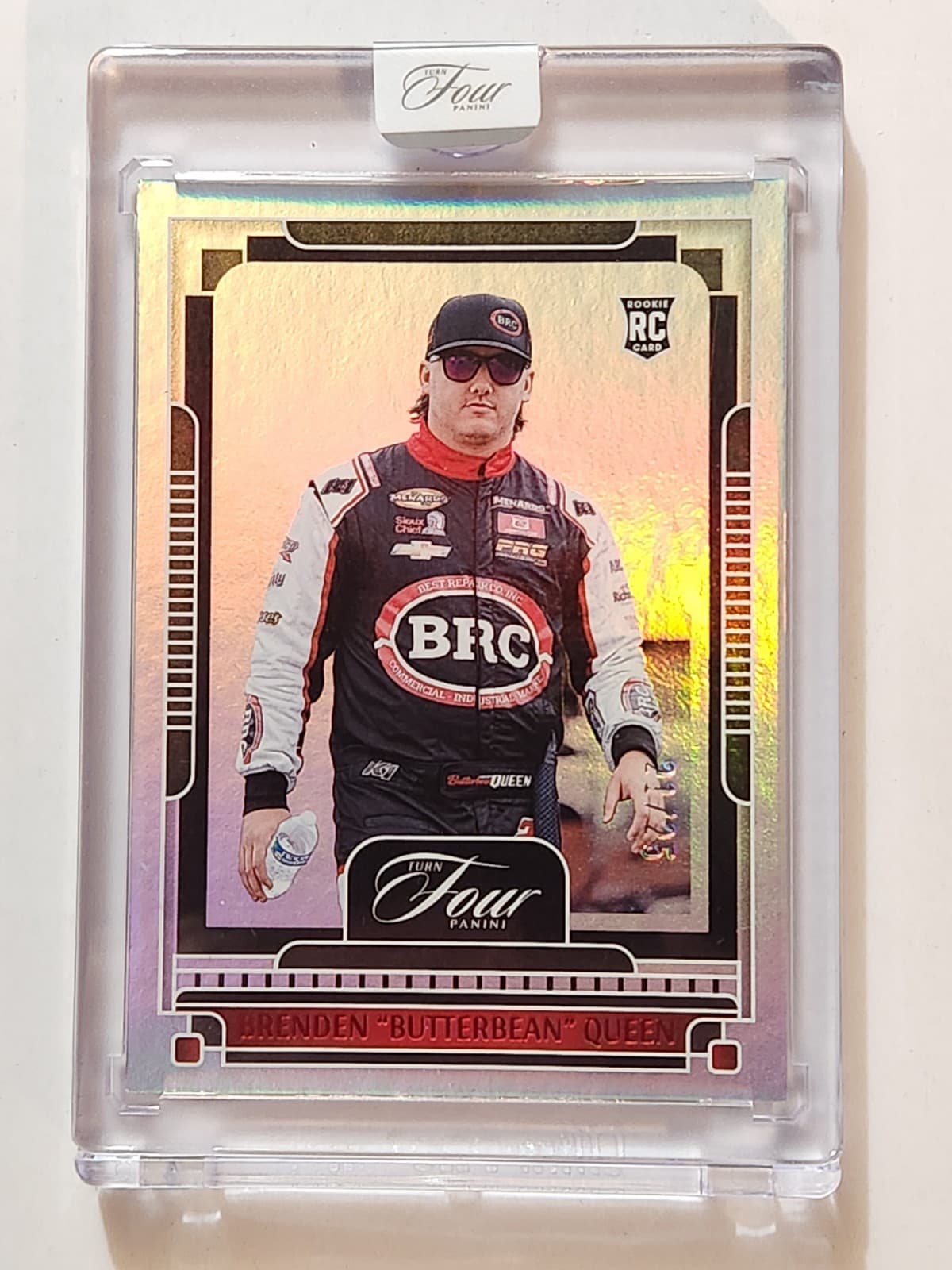 2025 Panini Turn Four NASCAR Racing #51 Brenden "Butterbean" Queen Red #21/25 RC