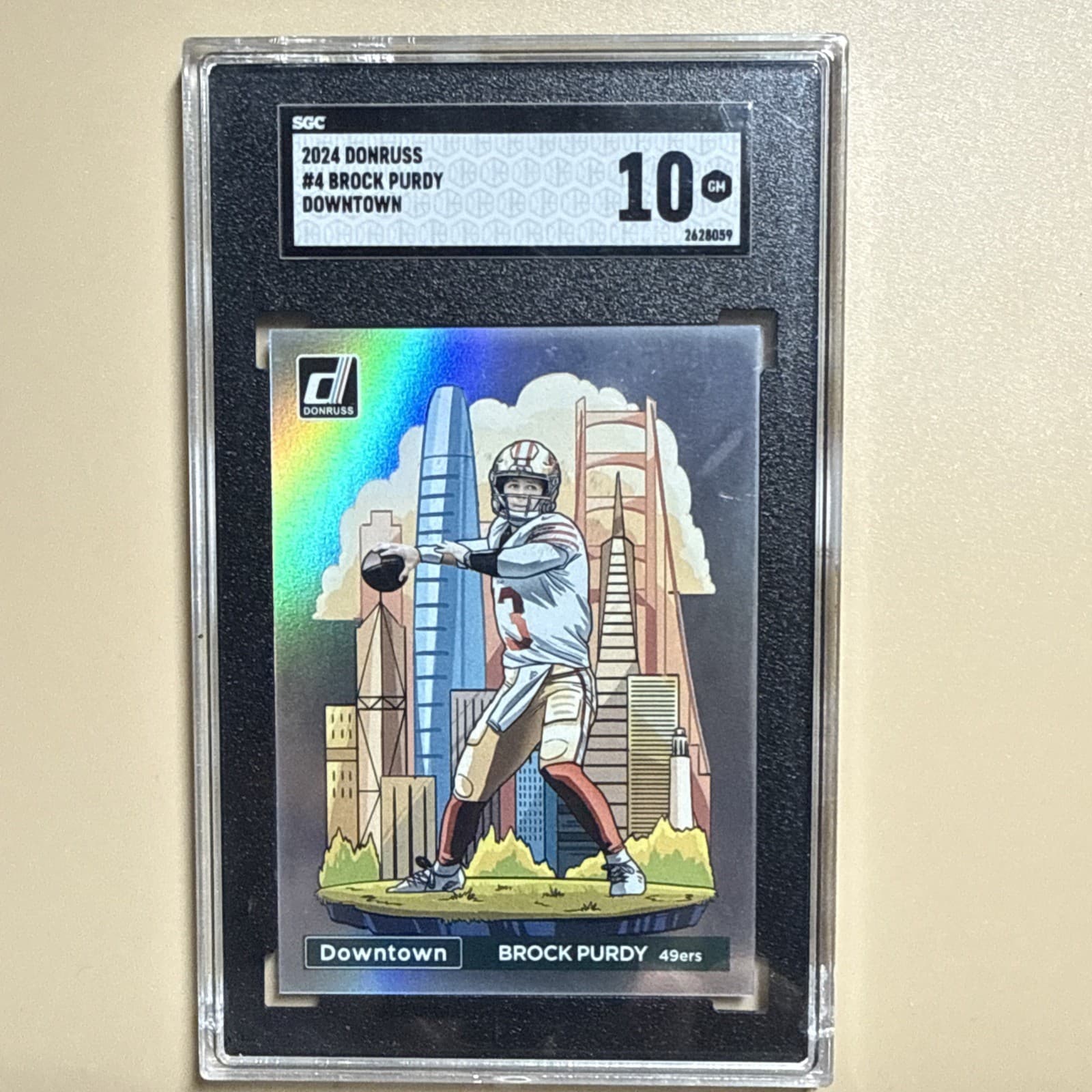 2024 PANINI DONRUSS BROCK PURDY DOWNTOWN! SSP #4 SGC 10