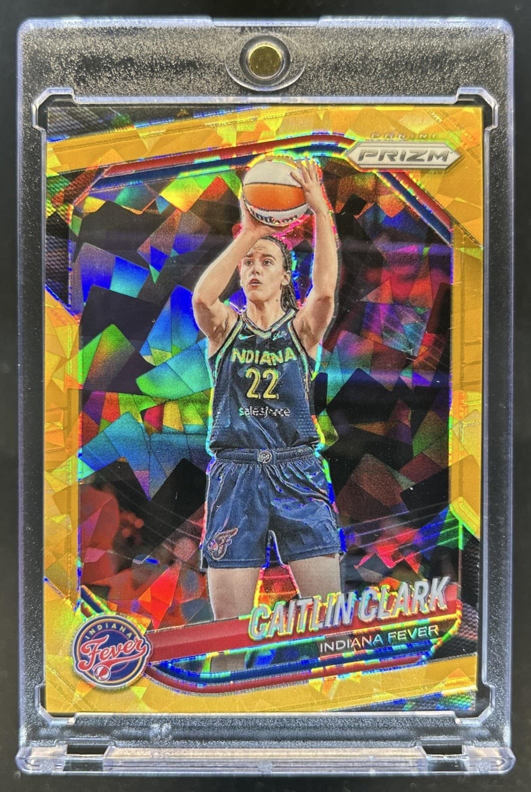 2025 Panini WNBA Prizm Caitlin Clark Gold Ice #/10 Fever