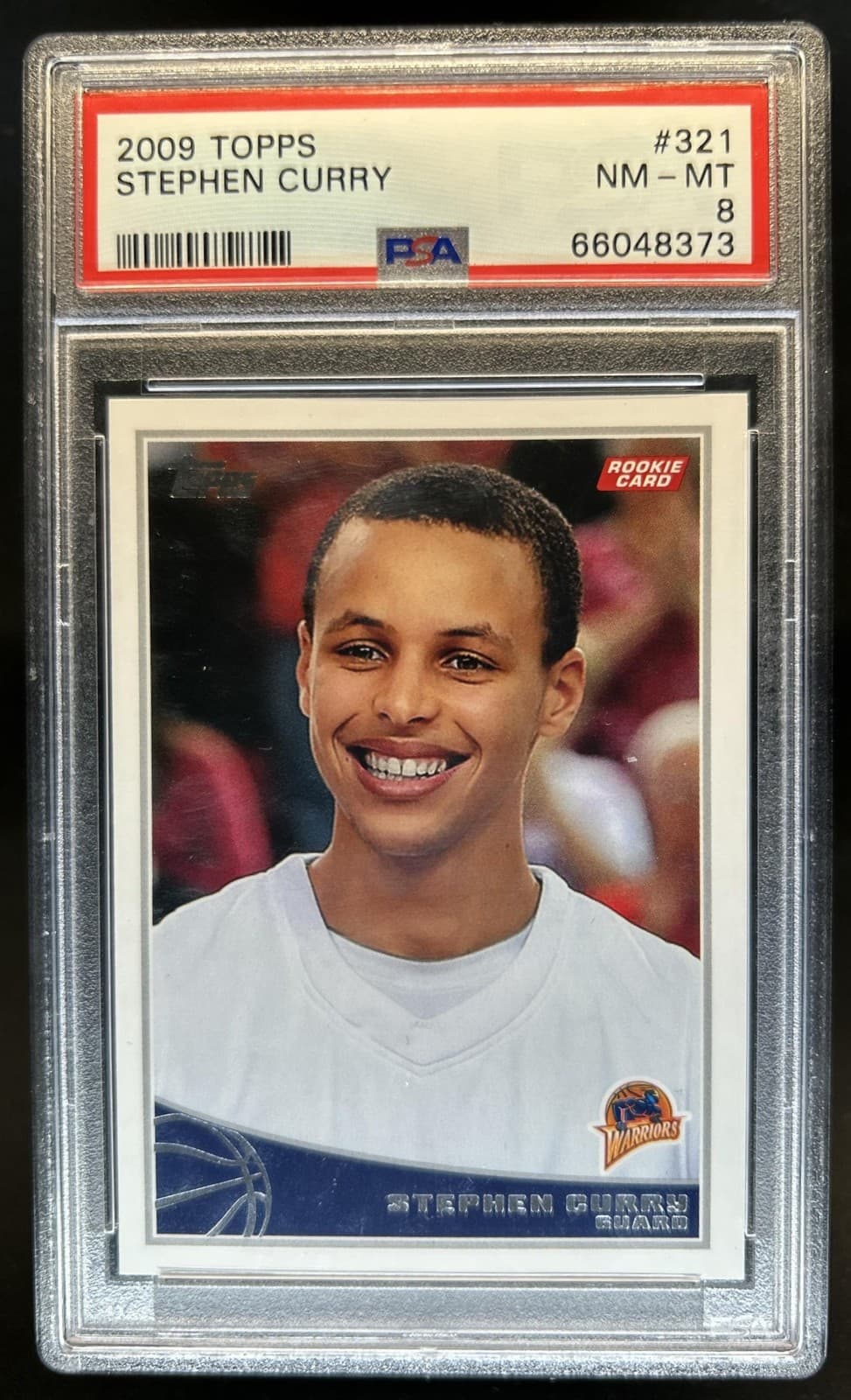 2009-10 Topps Stephen Curry Rookie RC #321 Warriors PSA 8