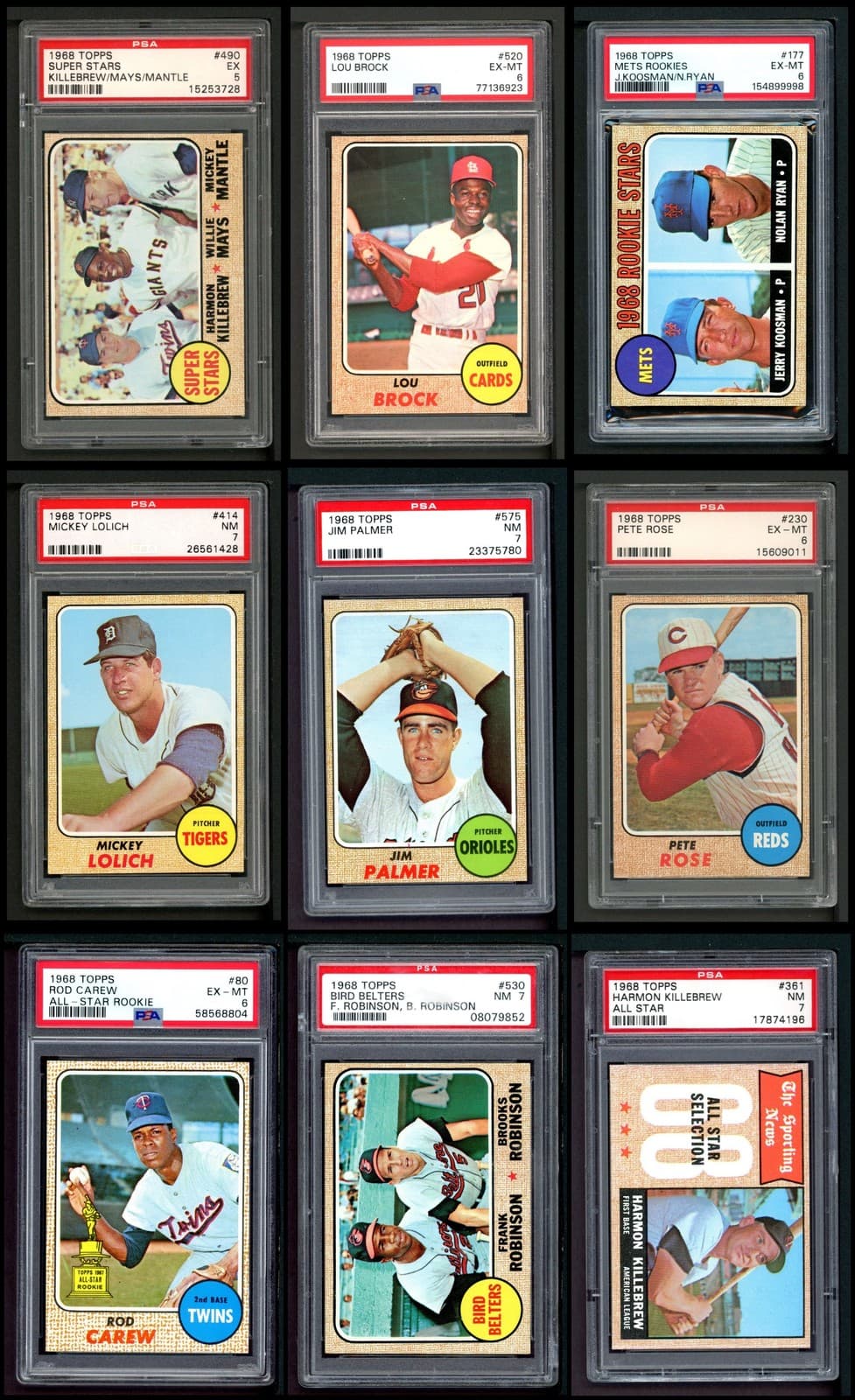 1968 Topps Baseball Almost Complete Set 7 - NM 7325505 (597 / 598 cards)