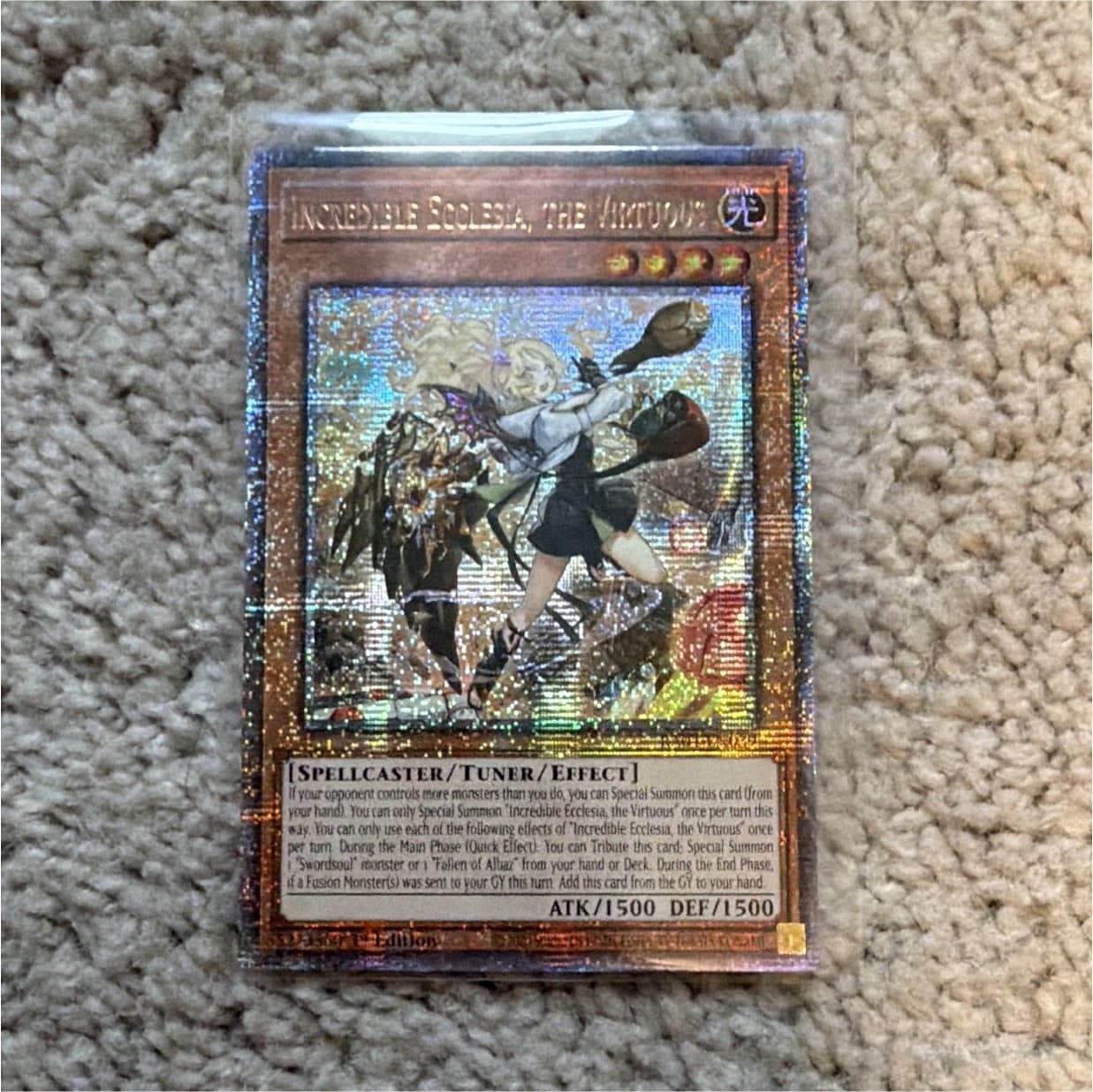 Konami Yugioh Incredible Ecclesia, The Virtuous QC Secret Rare RA04-EN039