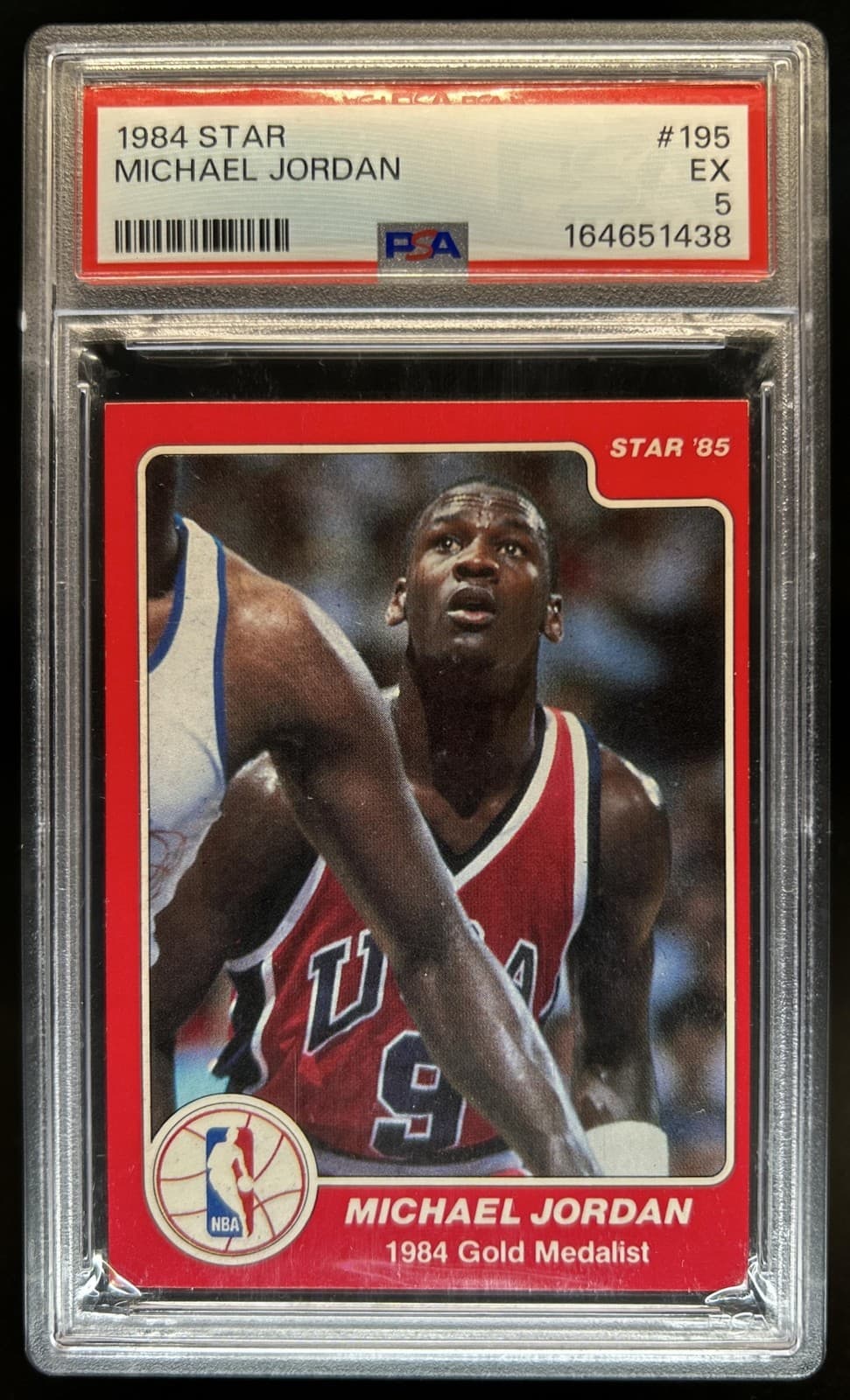 1984-85 Star Michael Jordan Rookie RC #195 USA PSA 5