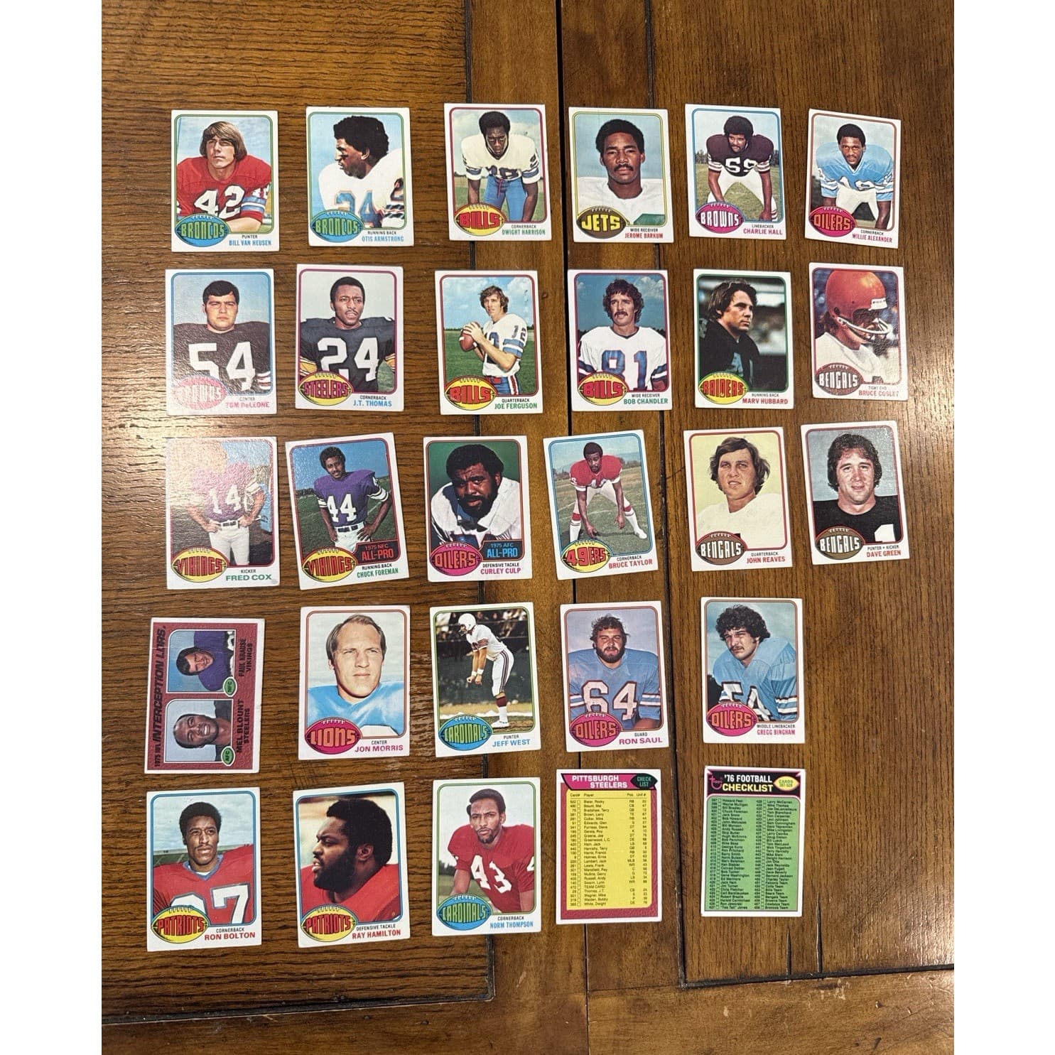 1976 Topps NFL Vintage Football Card Lot – 28 Cards, Curley Culp All Pro, Otis