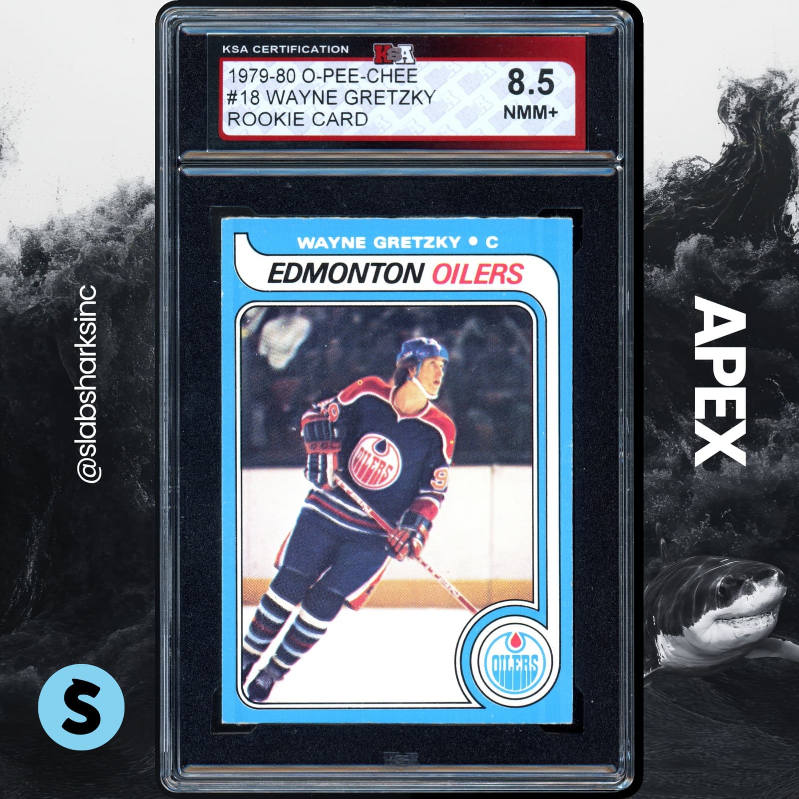 1979 O-PEE-CHEE #18 WAYNE GRETZKY ROOKIE RC BLUE LINES HOF OILERS KSA 8.5