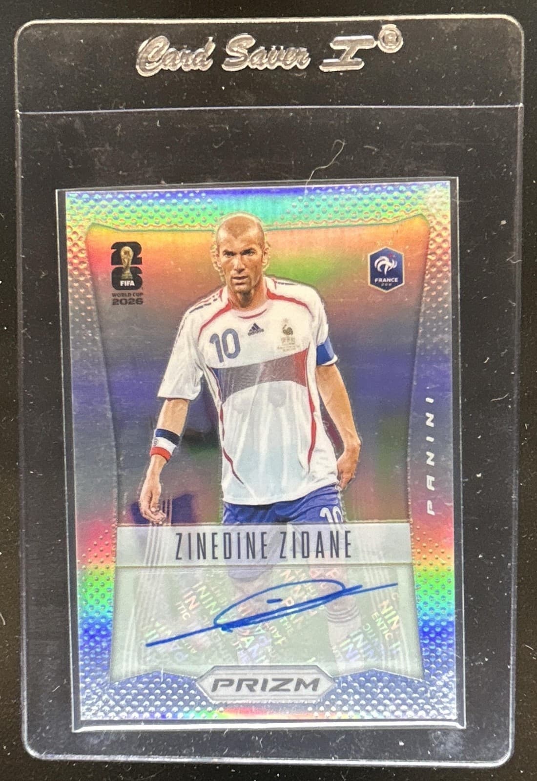 2026 Prizm World Cup Zinedine Zidane 2012 Throwback Signatures Silver Auto #/25