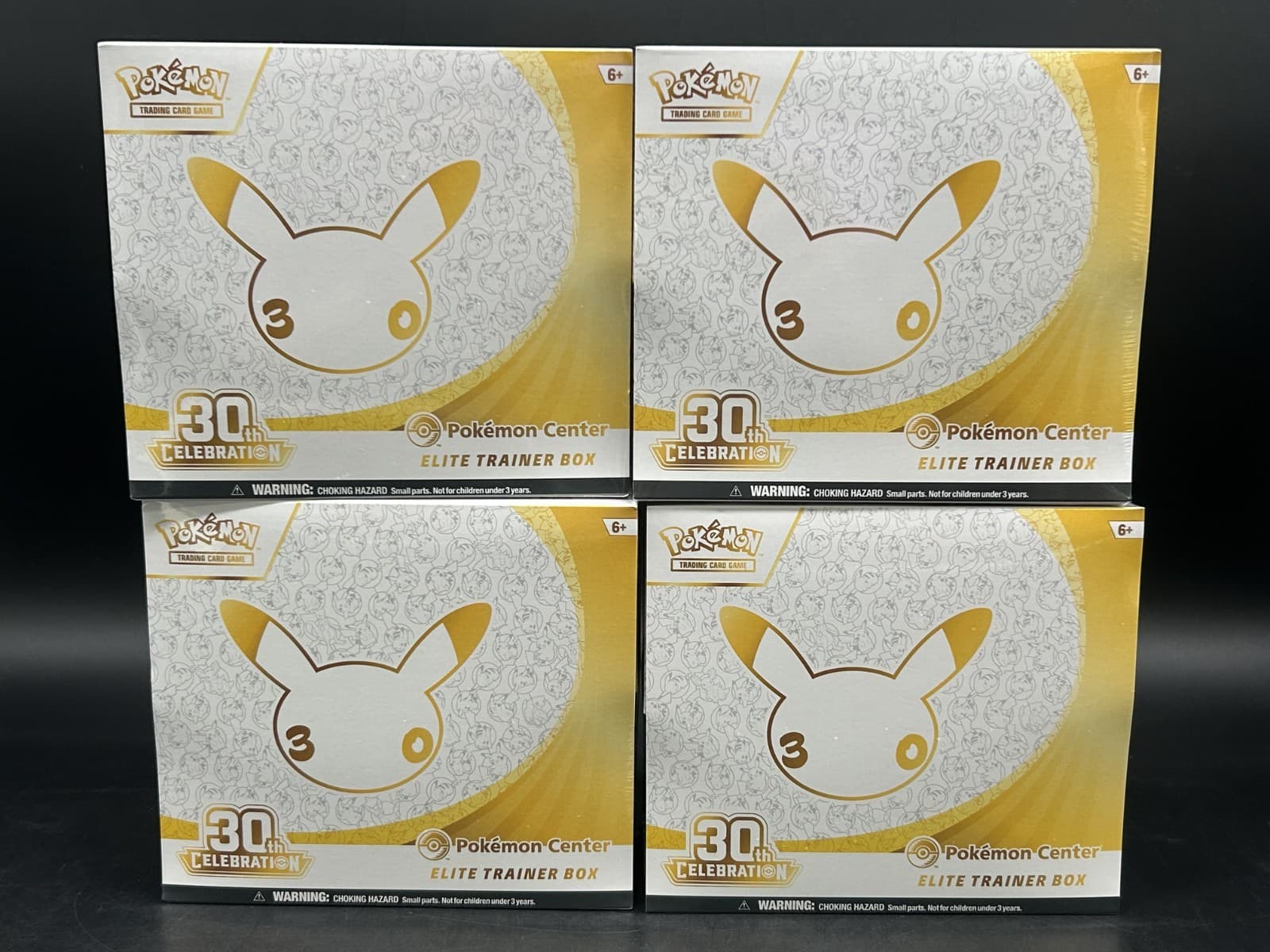 Lot of (4) Pokemon Center 30th Celebration Elite Trainer Boxes SEALED PC ETB