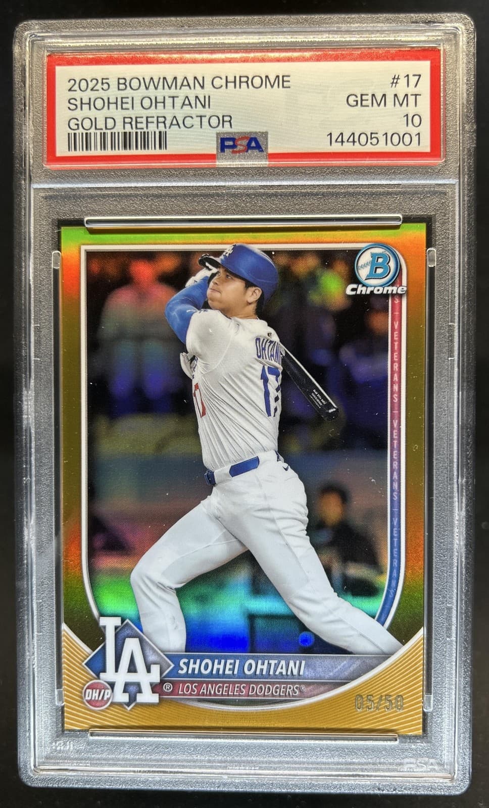 2025 Bowman Chrome Shohei Ohtani Gold Refractor #/50 Dodgers PSA 10 GEM MINT
