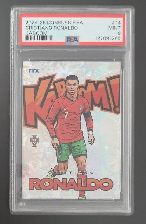 2024-25 Panini Donruss FIFA Kaboom Cristiano Ronaldo #14 Kaboom PSA 9