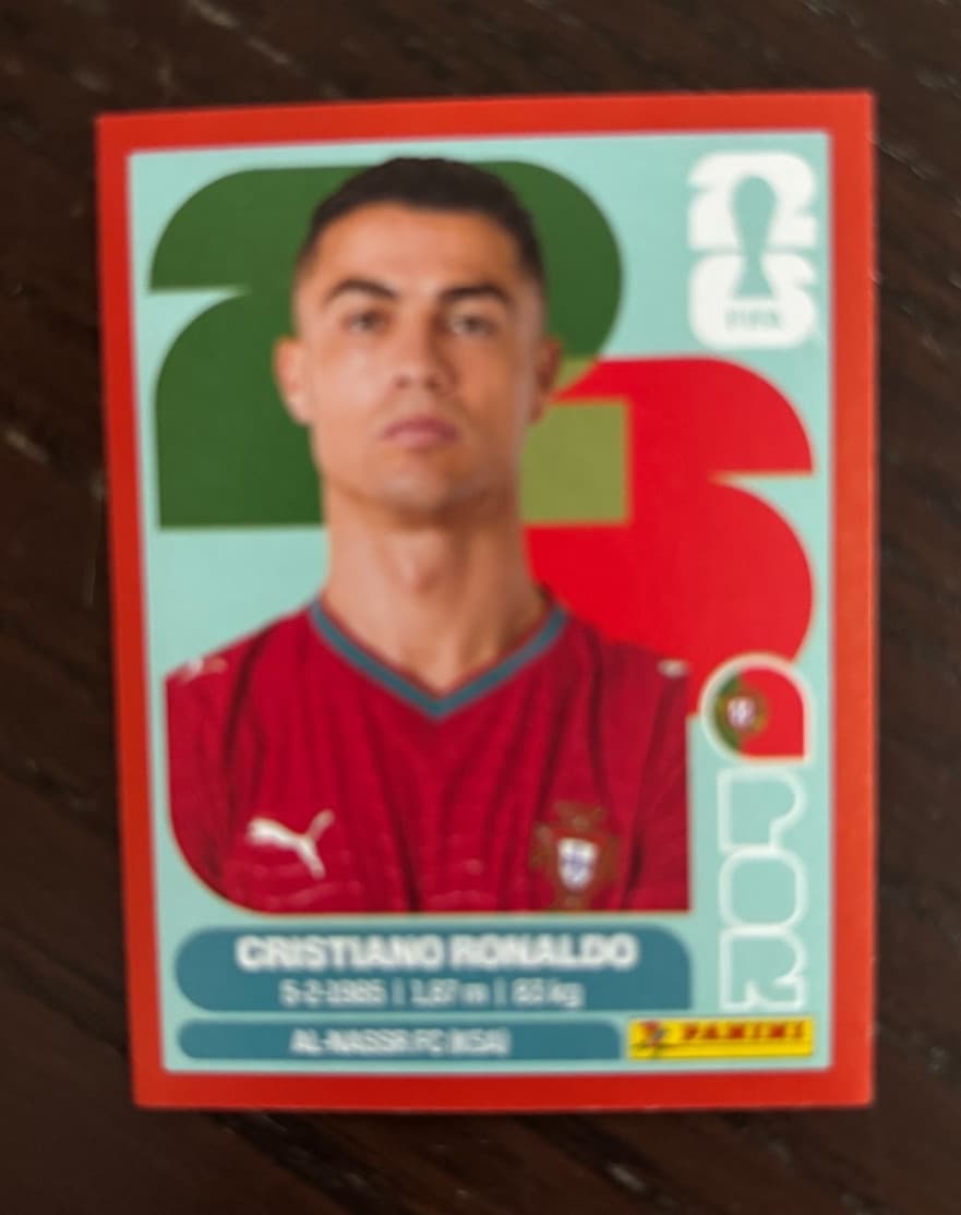 Red Cristiano Ronaldo POR 15 2026 World Cup Panini Sticker