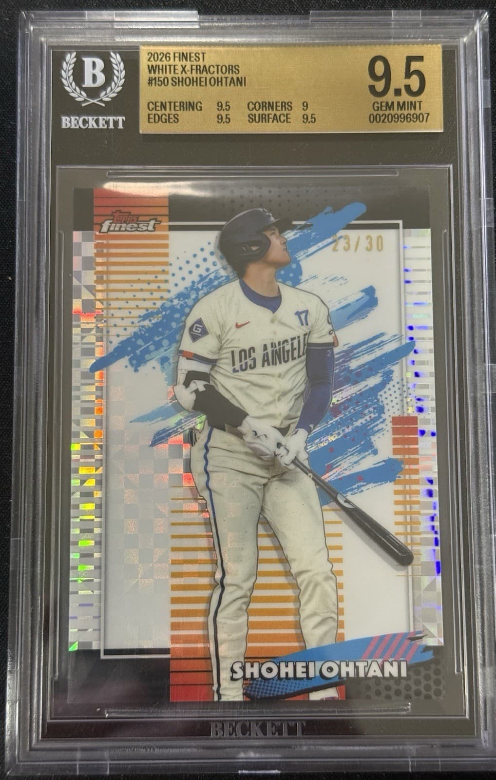 2026 Topps Finest Shohei Ohtani #150 Uncommon White X-Fractor  /30 BGS 9.5 GEM