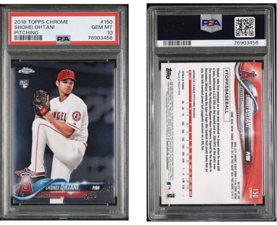 2018 Topps Chrome Los Angeles Angels Shohei Ohtani RC #150 PSA 10 Gem  MT 🔥🔥🔥