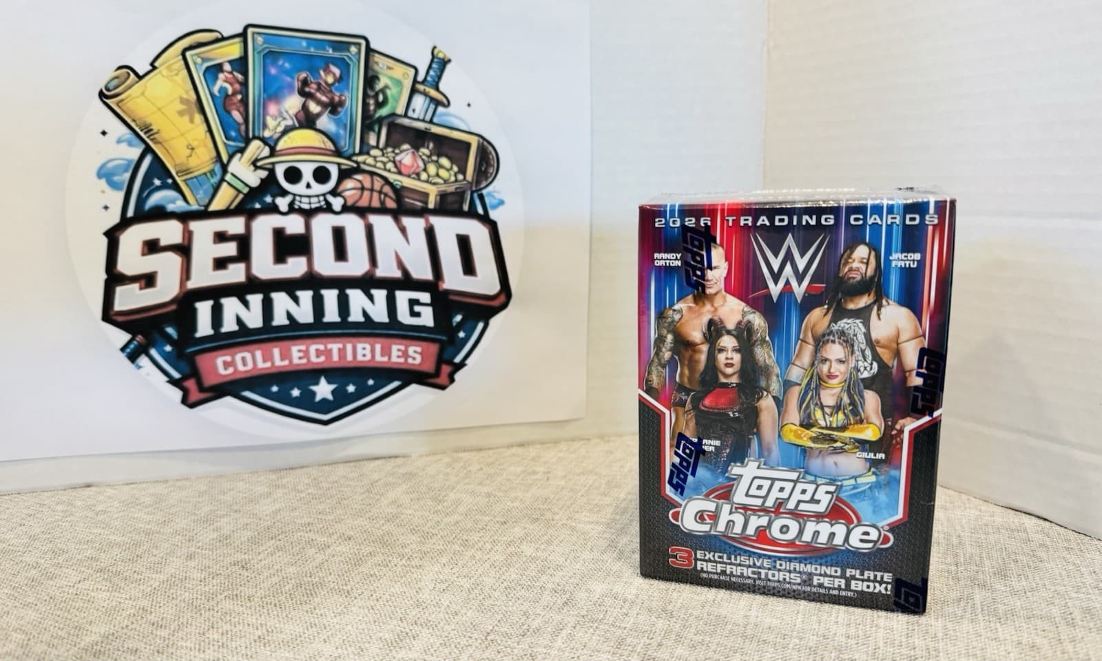 🔥2026 TOPPS CHROME WWE Wrestling Factory Sealed 28 Cards Blaster Value Box NEW!