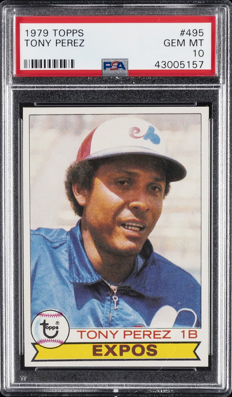 1979 TOPPS #495 TONY PEREZ PSA 10