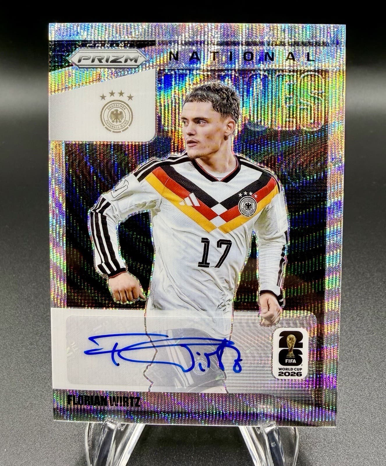 FLORIAN WIRTZ 2026 PANINI PRIZM WORLD CUP #NH-FW NATIONAL HEROES WAVE AUTO