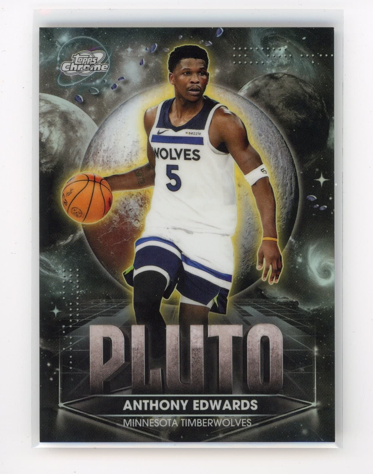 2025-26 Topps Chrome Cosmic Anthony Edwards Planetary Pursuit Pluto SSP (RC)