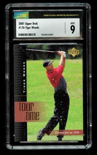 Tiger Woods #176 Upper Deck 2001 Golf Trading Card CSG 9