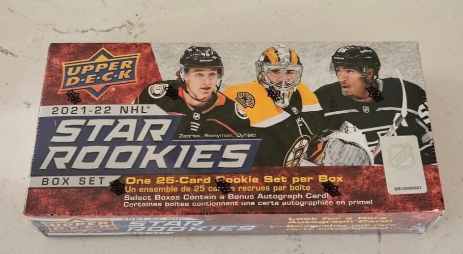 2021-22 Upper Deck NHL Star Rookies Hockey Box Set Caufield Swayman Zegras RC's