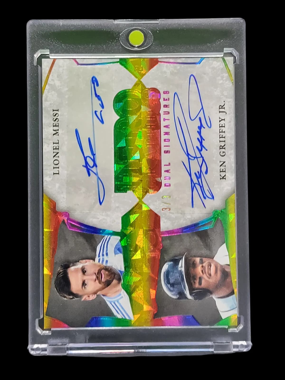 2025 Leaf Spectacular  Graphics Ken Griffey Jr. Lionel Messi #H2-2 3 / 3 Dual
