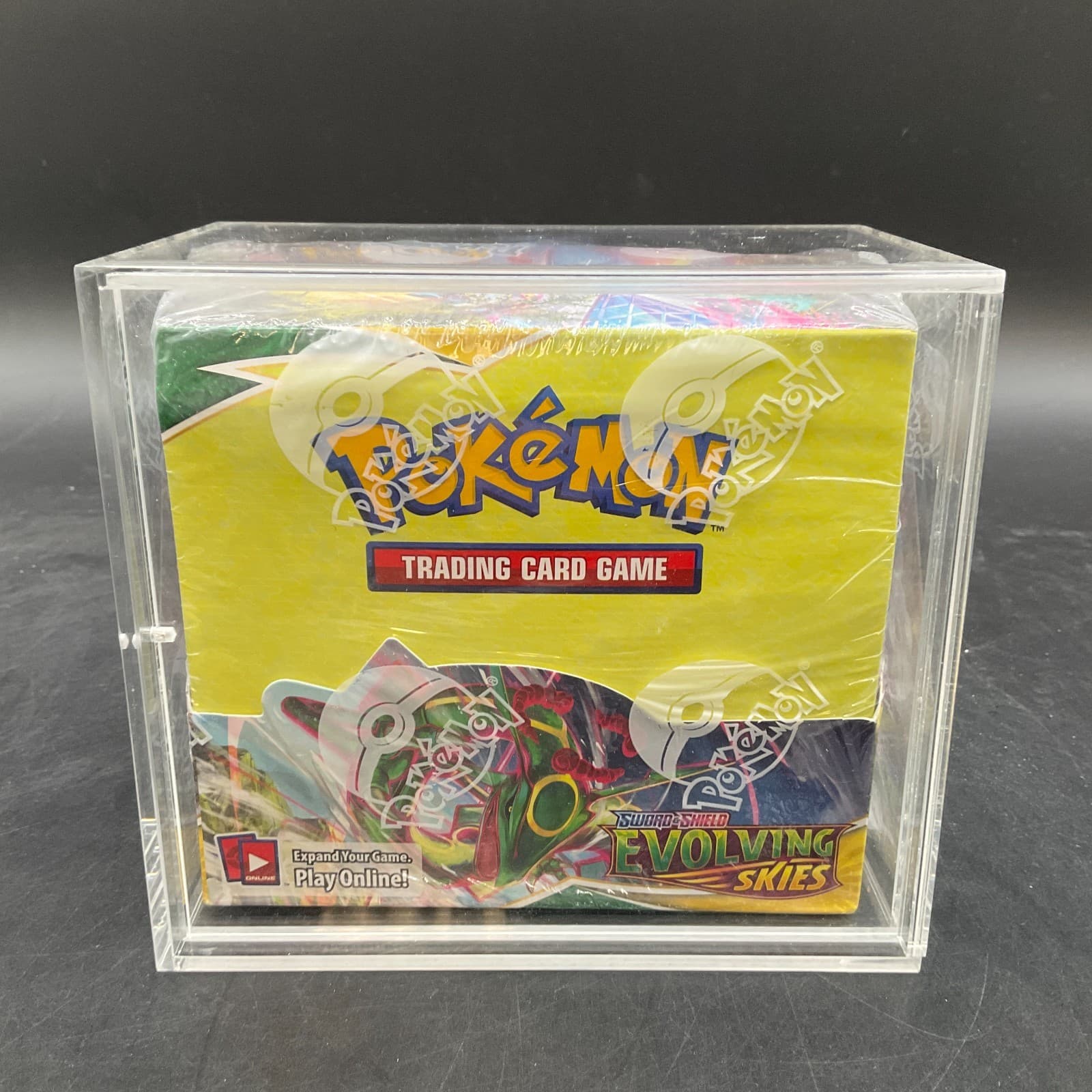 Pokemon TCG Sword & Shield Evolving Skies Booster Box SEALED with Acrylic