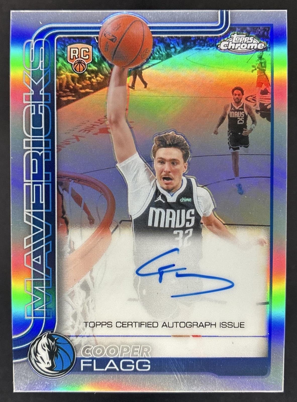 2025-26 Topps Chrome Update Cooper Flagg Auto Refractor RC #TCA-CF Mavericks