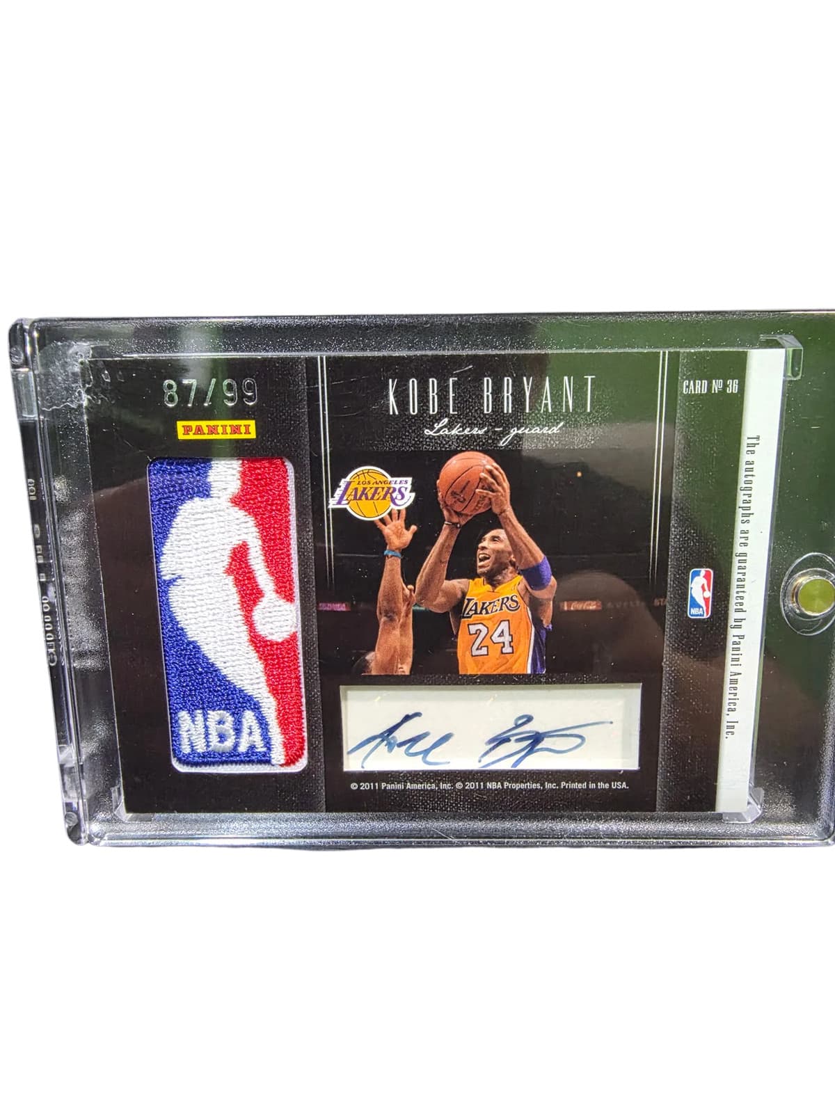 2011 Panini Passing the Torch Elgin Baylor Kobe Bryant #36 Patch 87/99