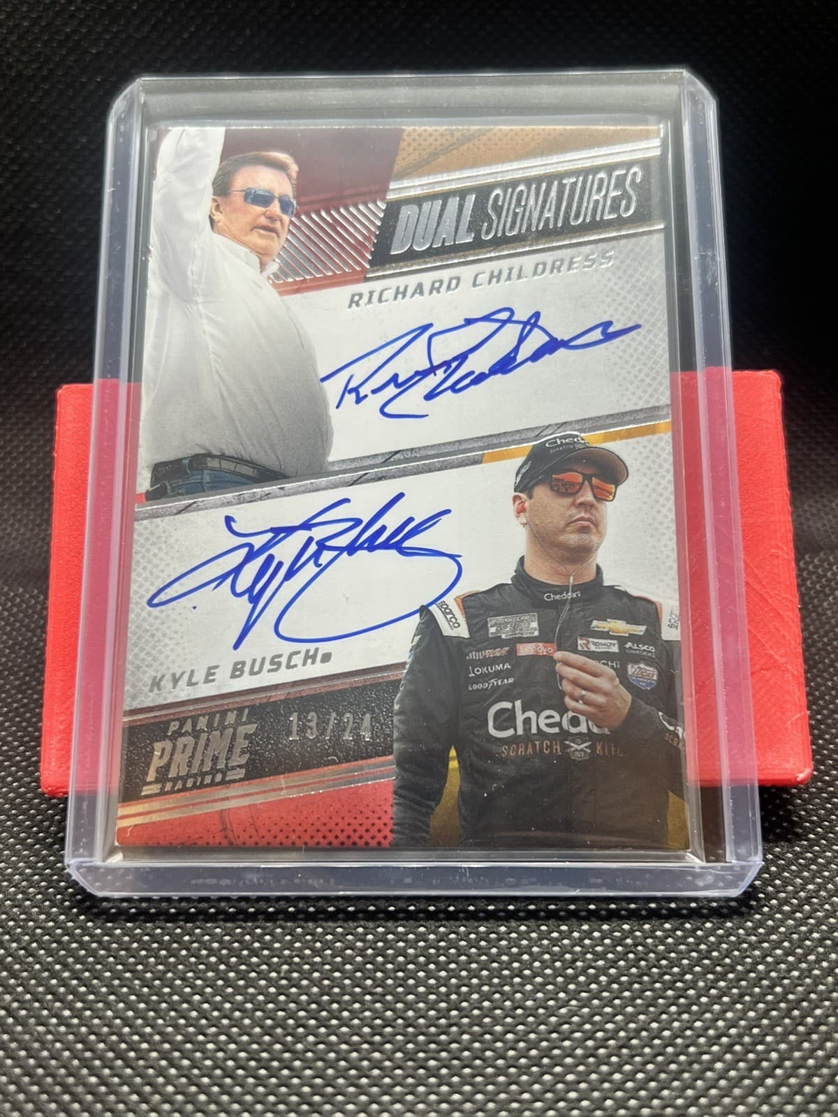 2023 Panini Prime Richard Childress Kyle Busch Dual Prime Signatures Silver /24