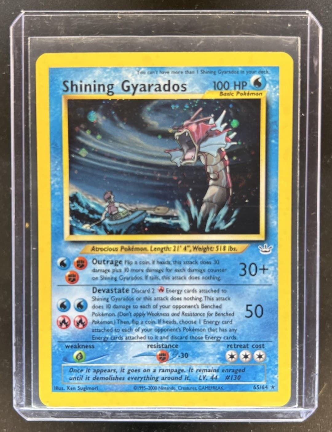 2001 Pokemon Neo Revelation Shining Gyarados #65/64