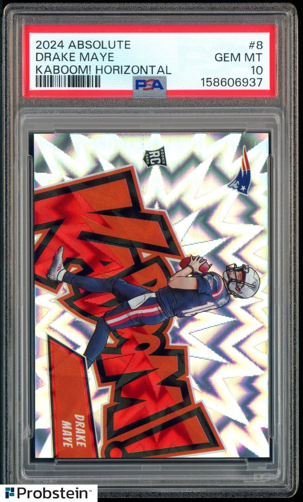 2024 Panini Absolute KABOOM! Horizontal #8 Drake Maye RC Rookie SSP PSA 10
