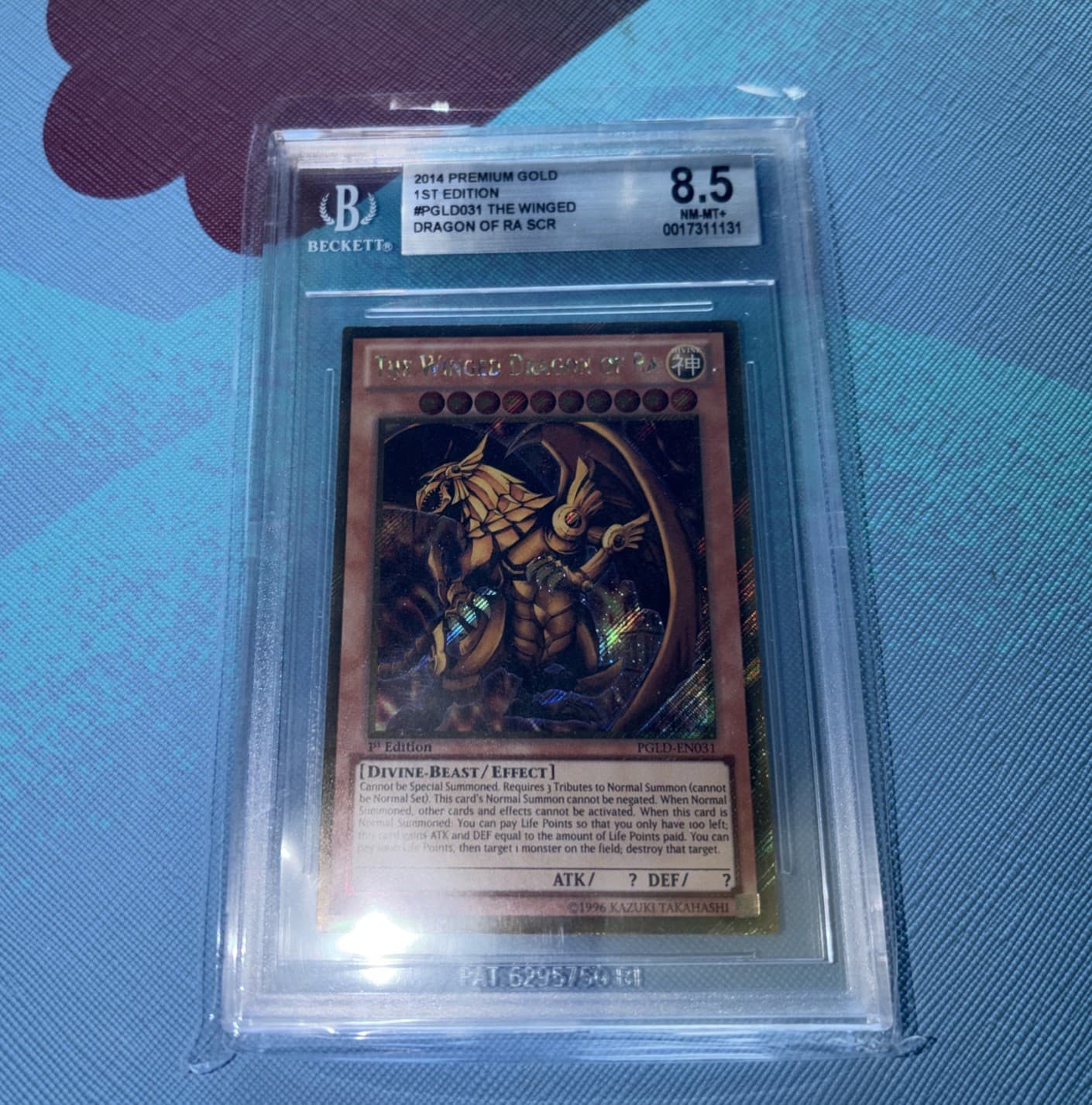 Yu-Gi-Oh! The Winged Dragon of Ra 1st Ed PGLD-EN031 Bgs 8.5  secret rare slab