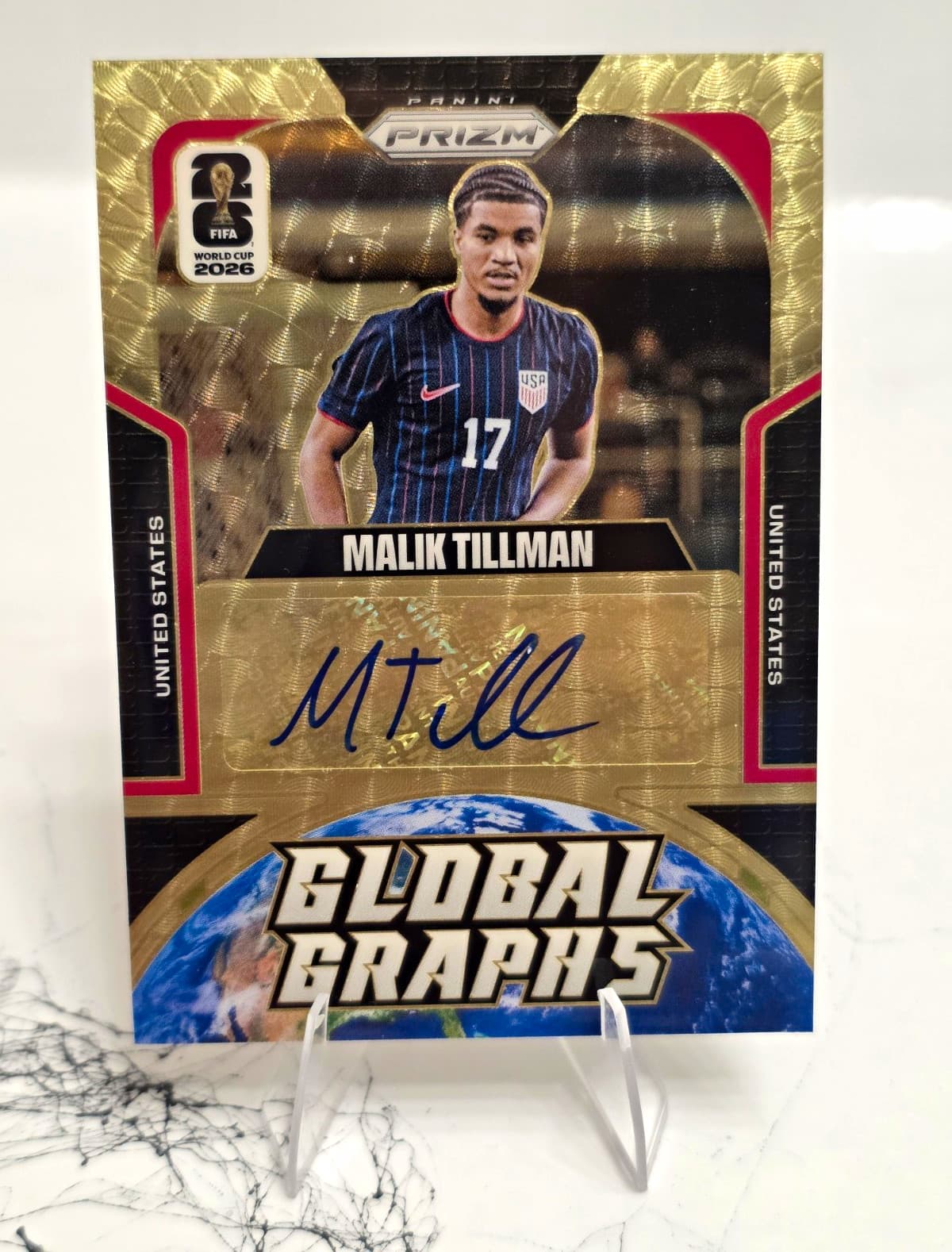 Panini 2026 Prizm FIFA World Cup Malik Tillman United States #GG-8 Global 1/1