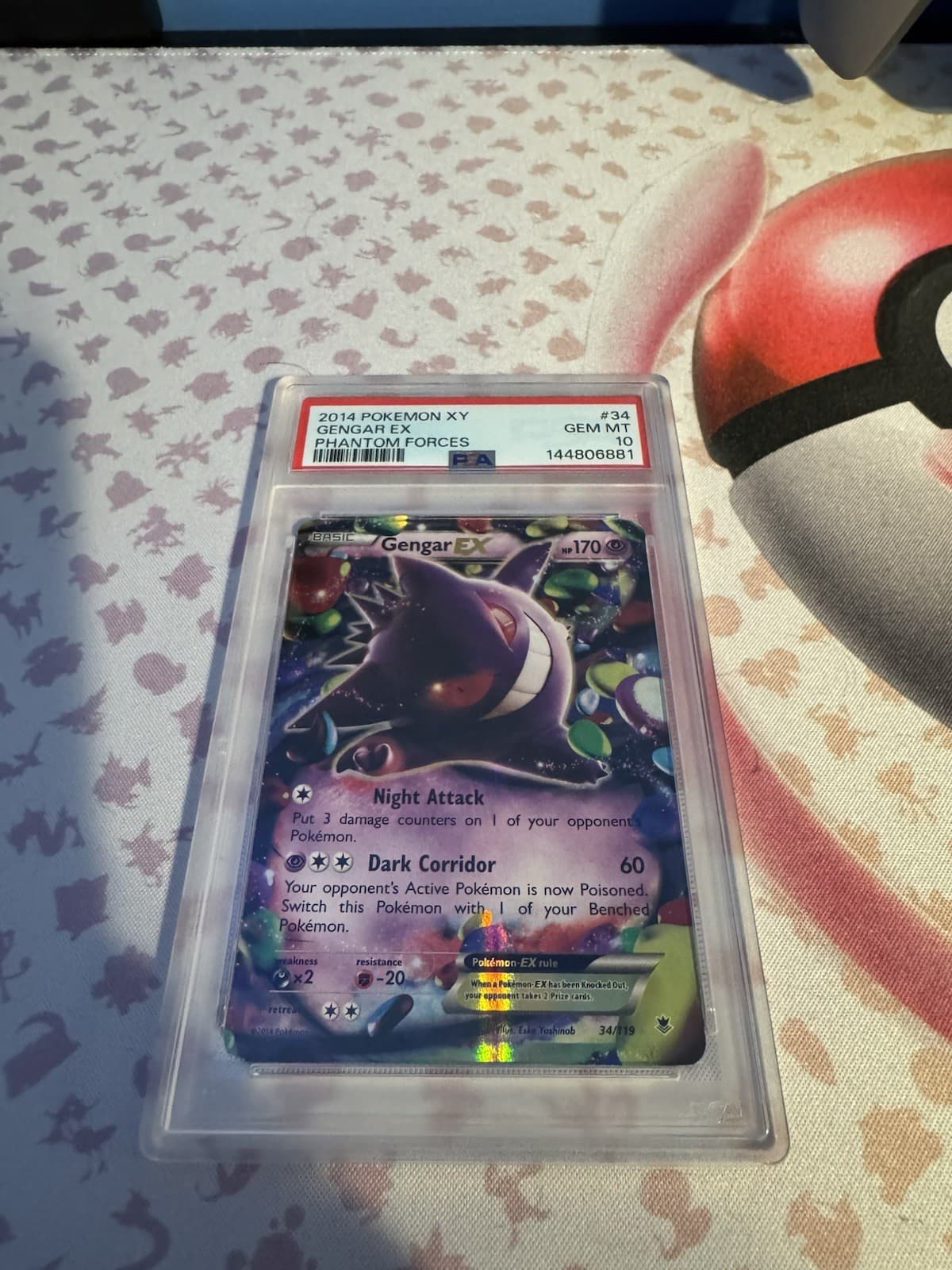 Pokemon Gengar EX 34/119 XY Phantom Forces Holo Full Art PSA 10 144806881