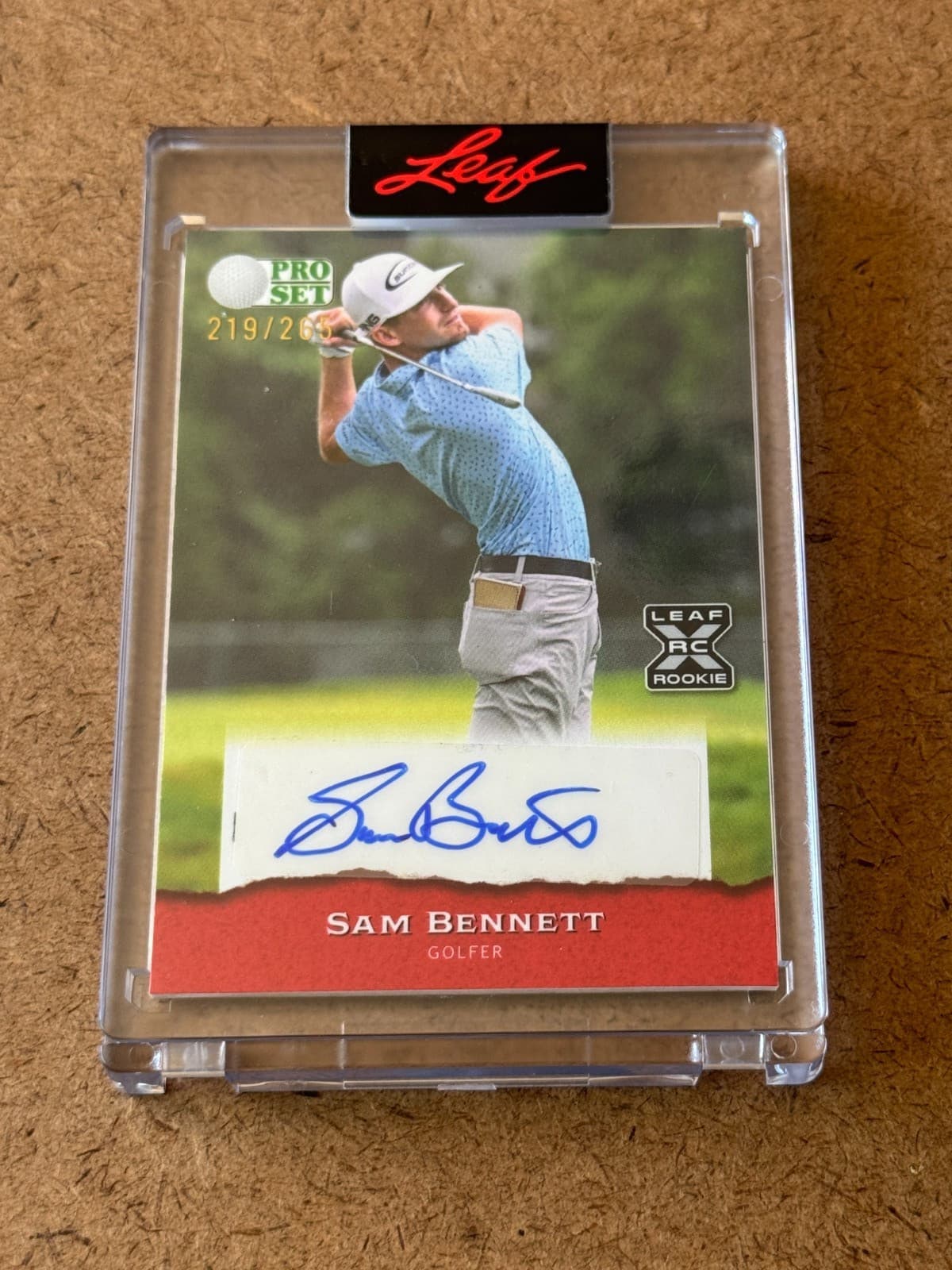 2023 Leaf Pro Set GOLF Sam Bennett SIGNED Autograph AUTO Rookie Card # 265 PR RC
