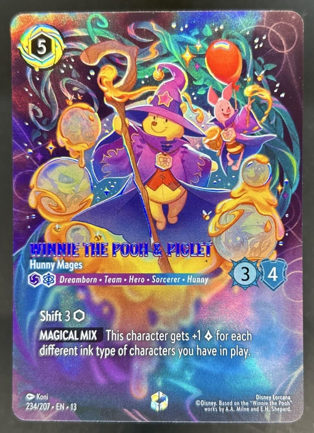 2026 Disney Lorcana Winie The Pooh Piglet Hunny Mages Enchanted #234/207