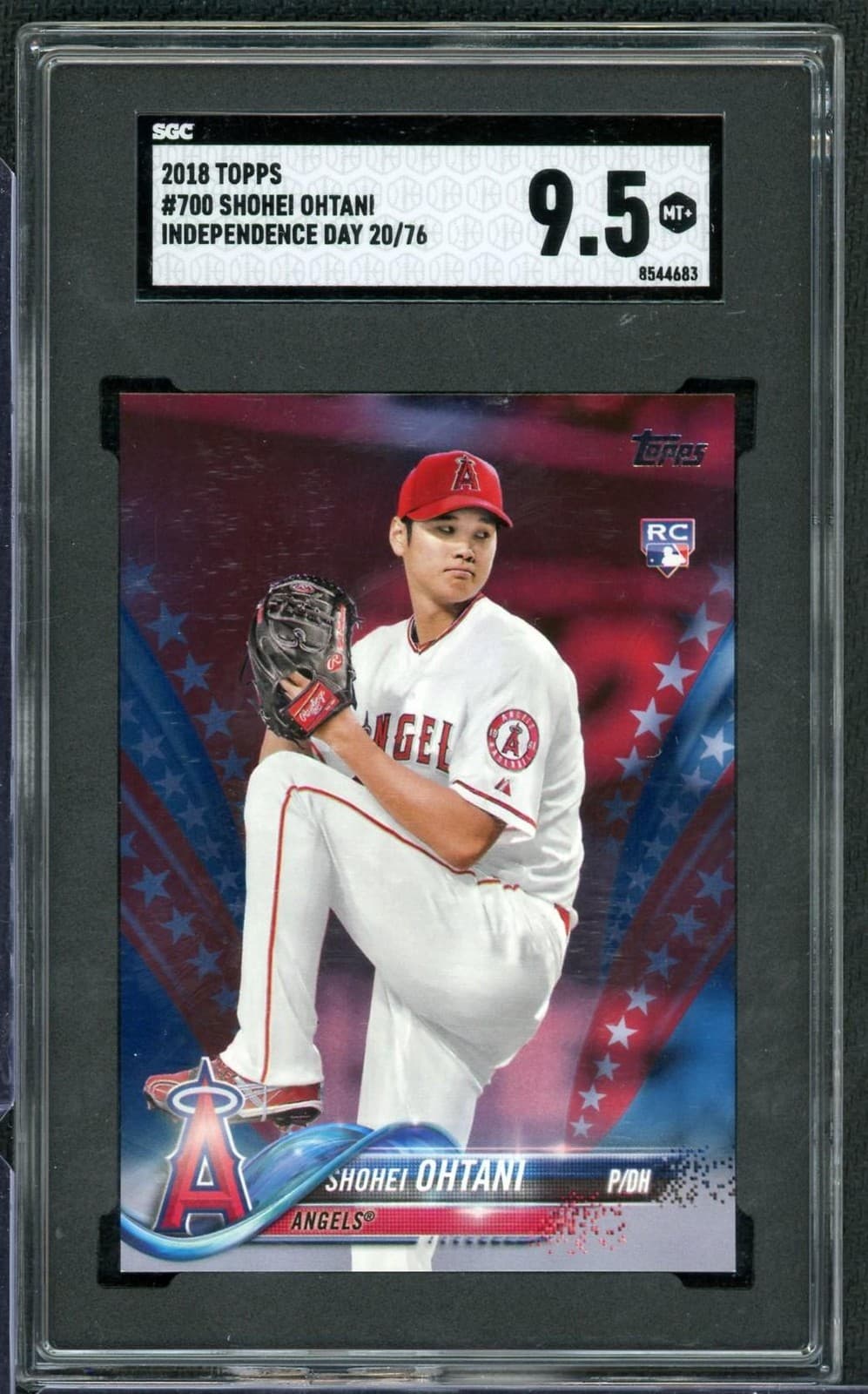 2018 Topps Shohei Ohtani Independence Day Rookie /76 #700 SGC 9.5