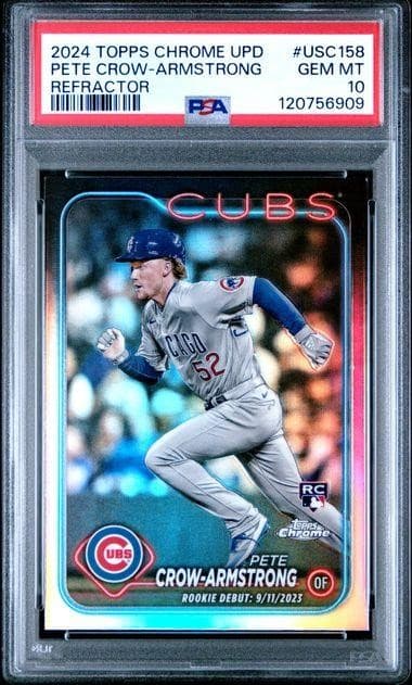 2024 Topps Chrome Update Pete Crow-Armstrong Refractor #USC158 PSA 10
