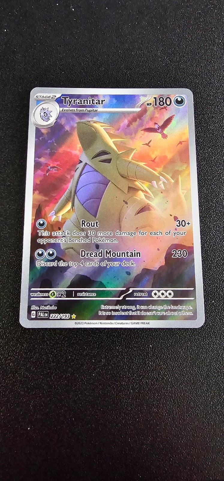 Tyranitar 222/193 SV02: Paldea Evolved - Pokemon Card - Illustration Rare - NM