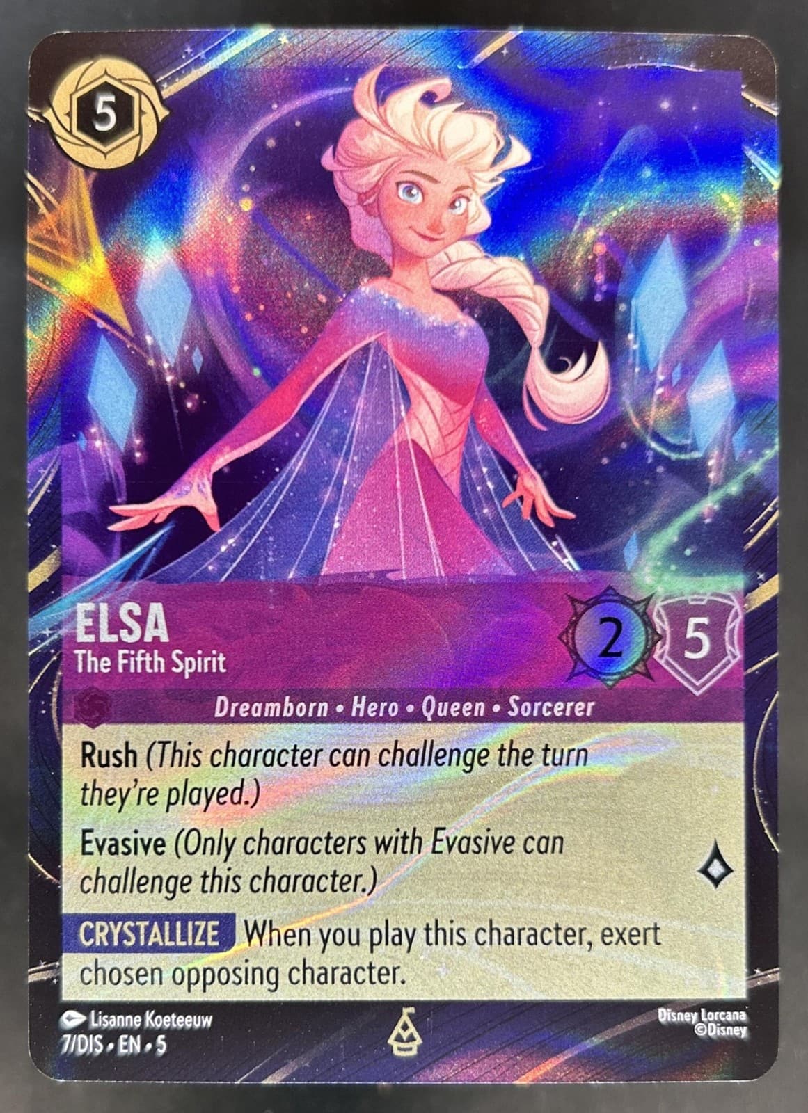 2026 Disney Lorcana Hong Kong Disneyland Promo Elsa The Fifth Spirit #7/DIS (A)