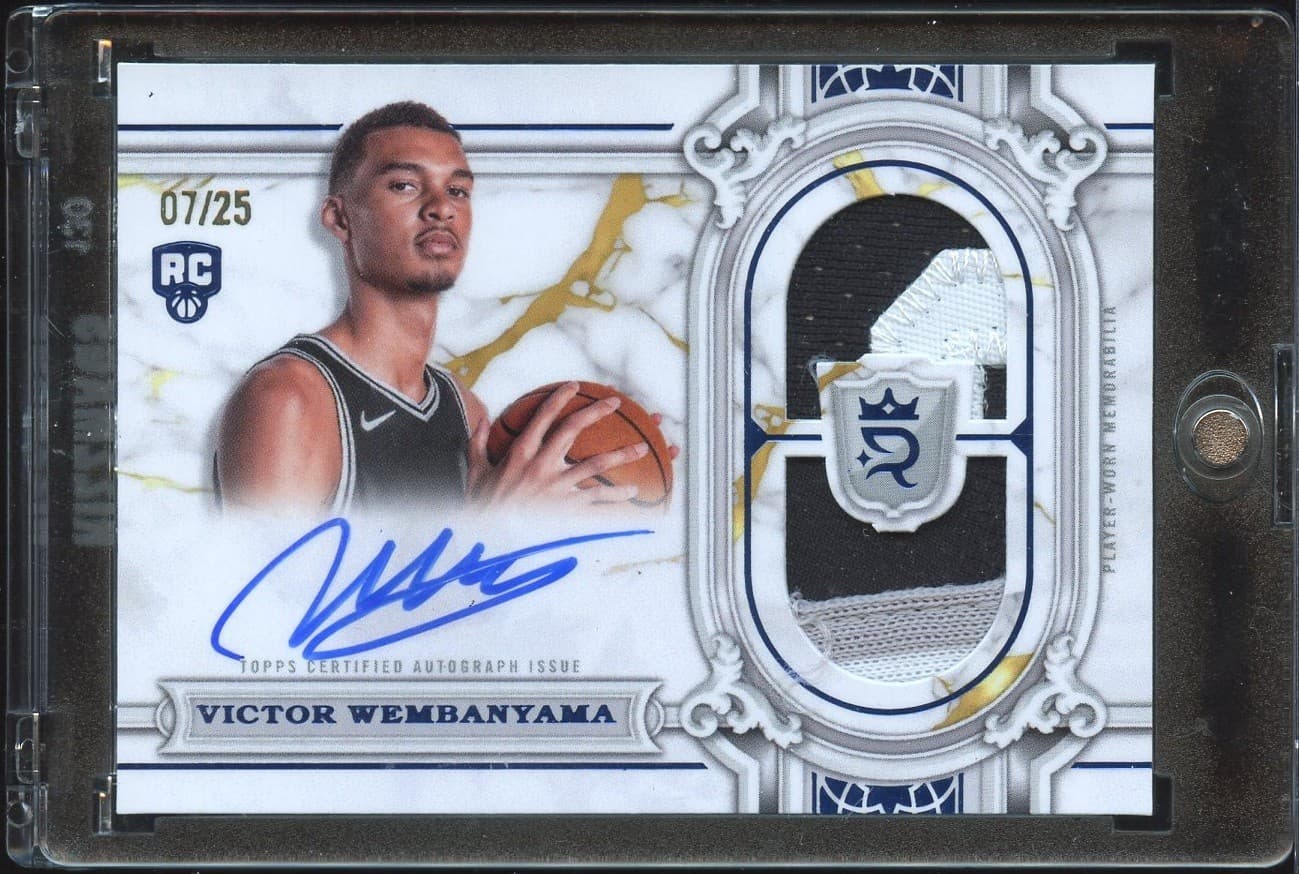 2023-24 Topps Royalty Regalia Relic Victor Wembanyama Rookie Auto MINT # 7/25