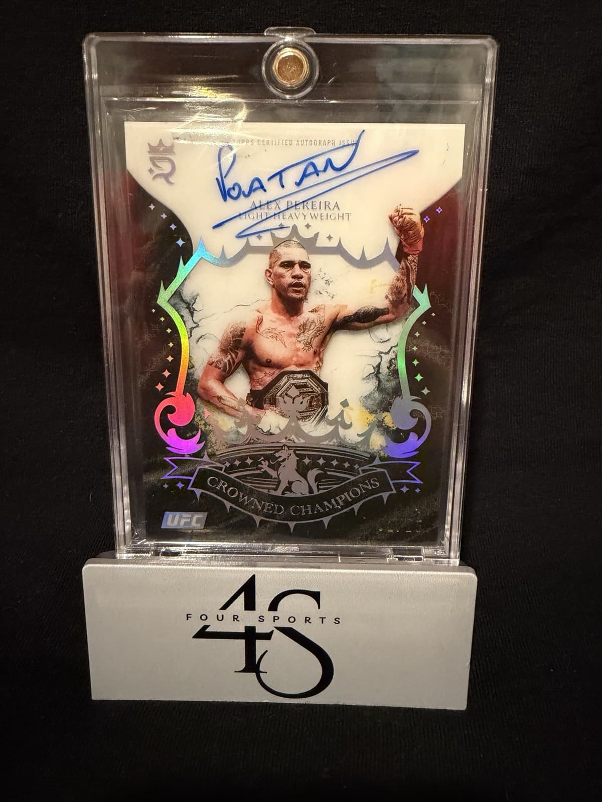 2025 Topps Royalty UFC -  ALEX PEREIRA - CROWNED CHAMPIONS AUTO # /25 ACETATE