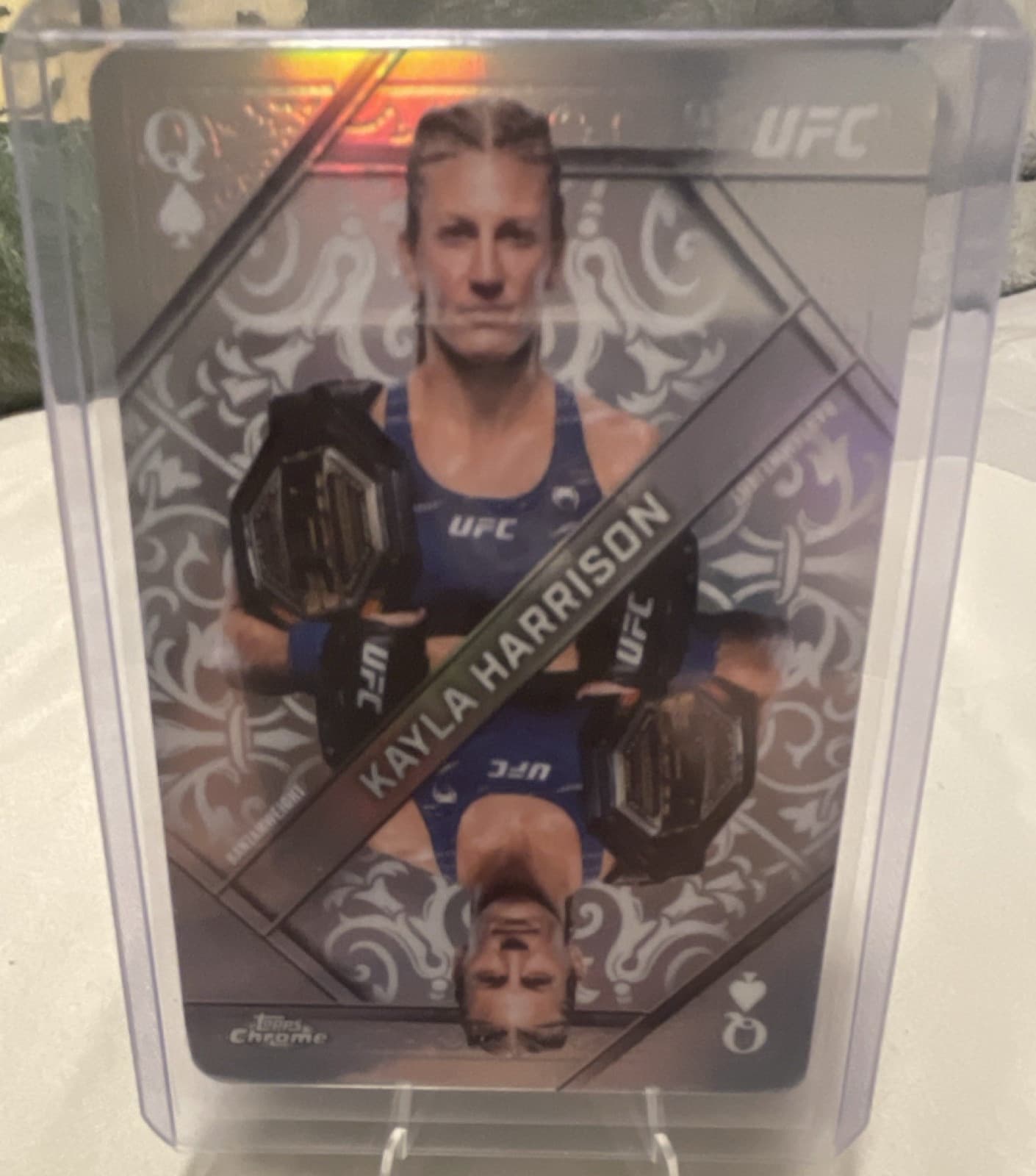 Topps 2024 Topps Chrome UFC Queen Q-1 Kayla Harrison MMA Insert Card