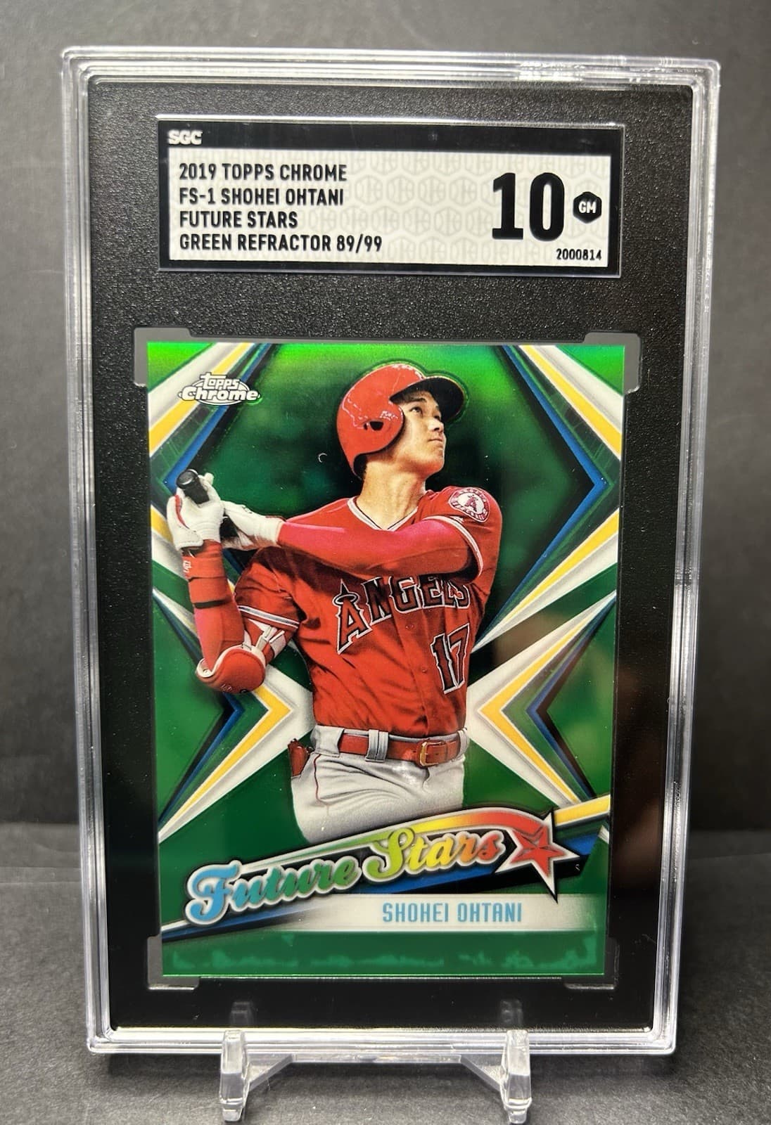 2019 Topps Chrome Future Stars Shohei Ohtani #FS-1 Green Refractor 89/99 SGC 10