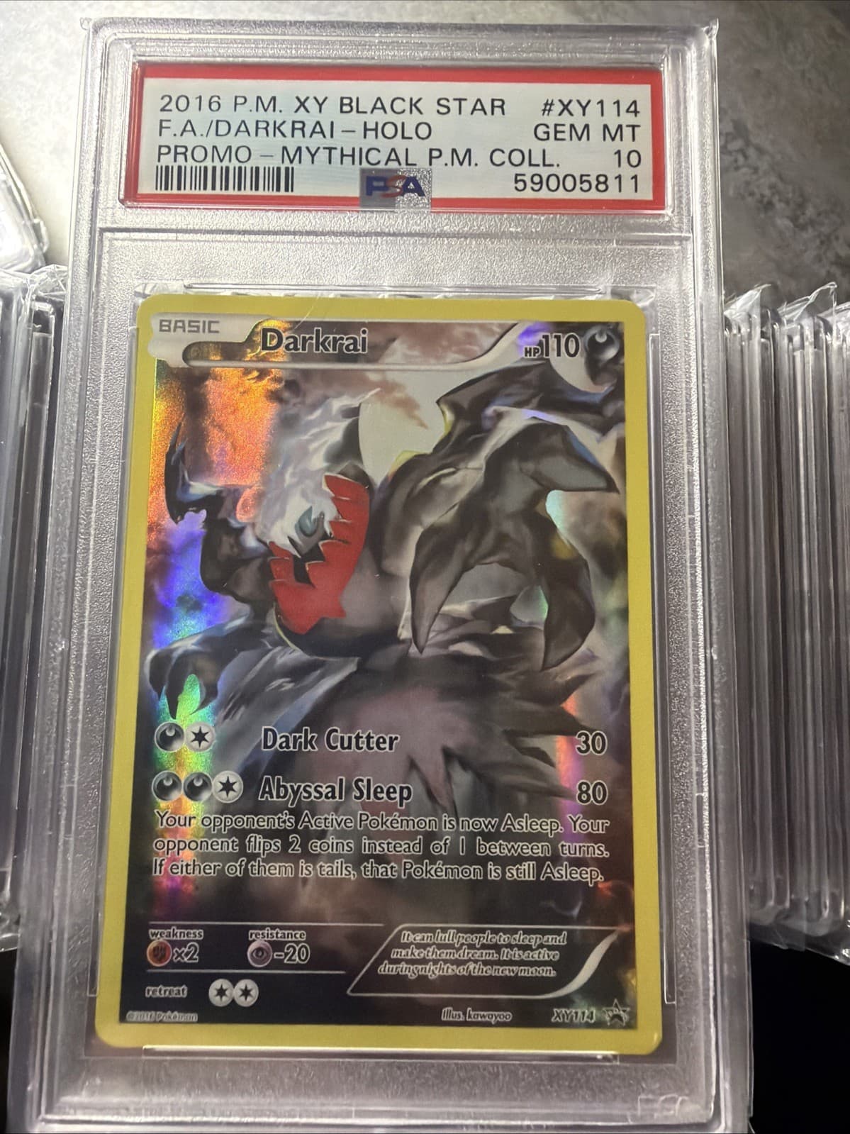 2016 Pokemon Black Star Promo Darkrai Mythical Collection #XY114 PSA 10 [POP 66]