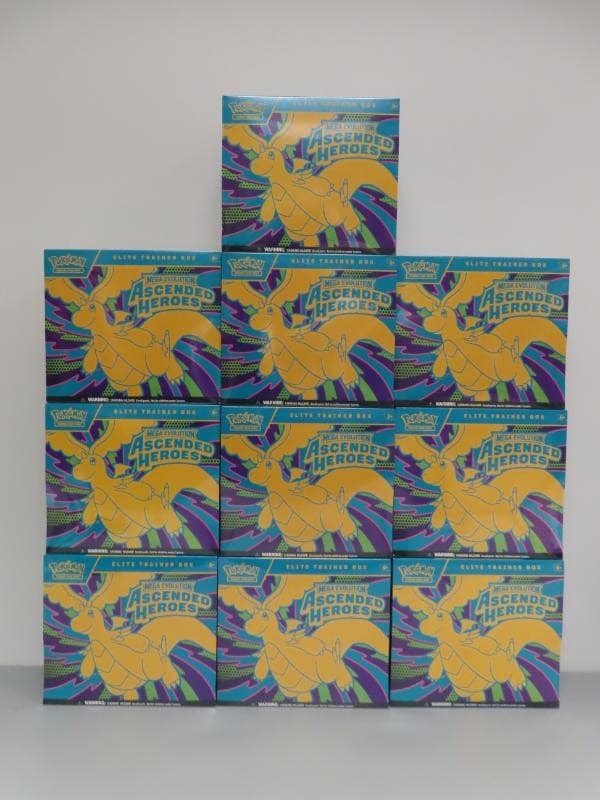 (10) Lot 2026 Pokemon Mega Evolution Ascended Heroes ETB Elite Trainer Box