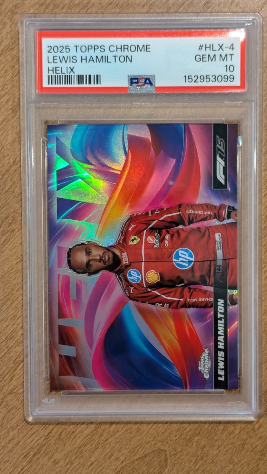 2025 Topps Chrome F1 Lewis Hamilton Helix PSA 10