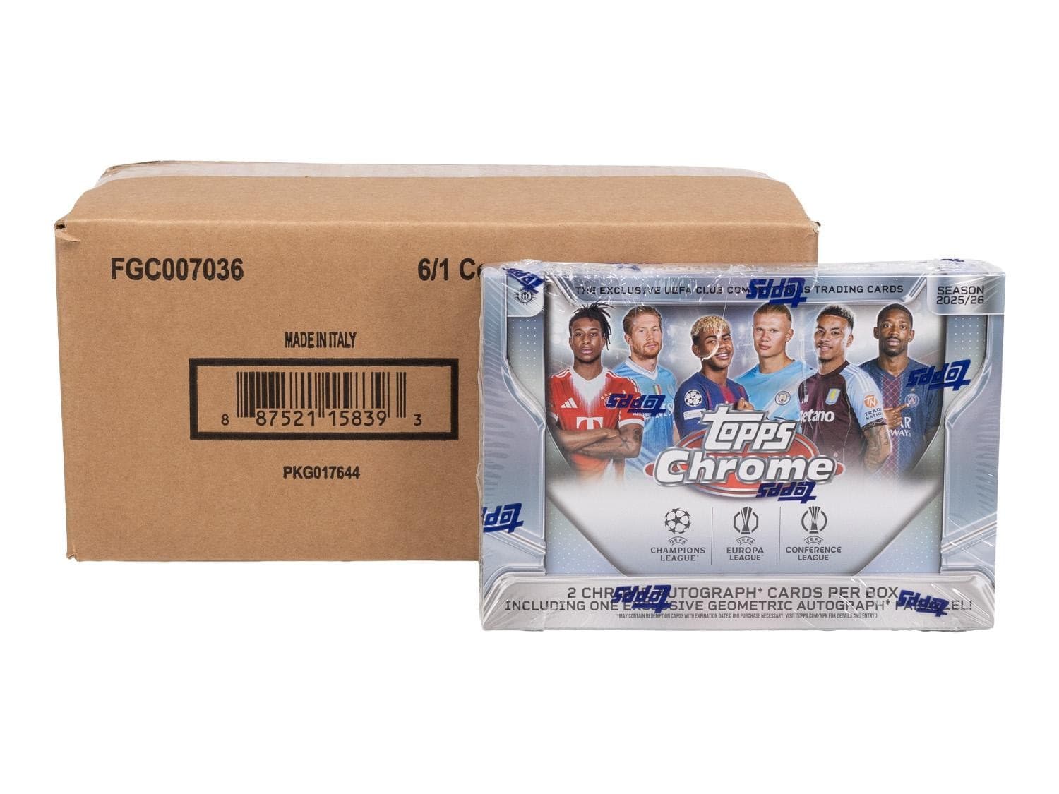 2025/26 TOPPS CHROME UEFA CLUB COMPETITIONS SOCCER DELIGHT 6-BOX CASE